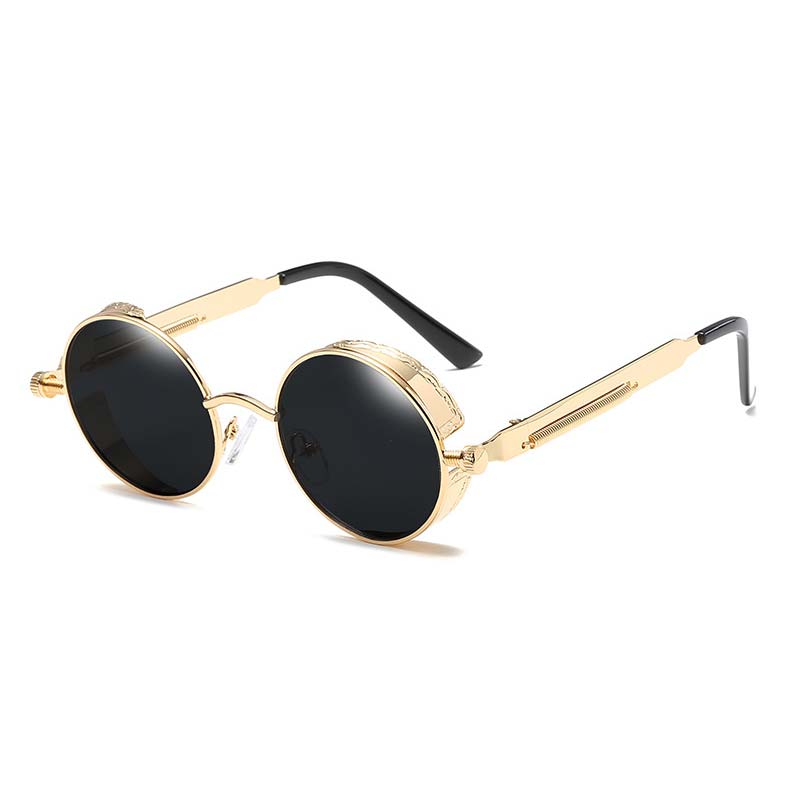 2019 Metal Round Steampunk Sunglasses